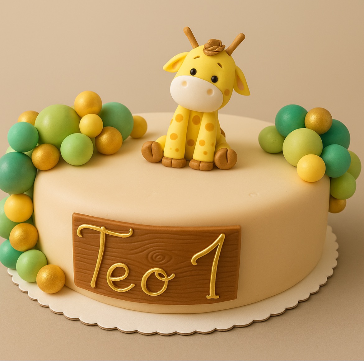 🦒🎂 První narozeniny malého Tea jsme oslavili tímto roztomilým dortem se žirafkou! 🎉