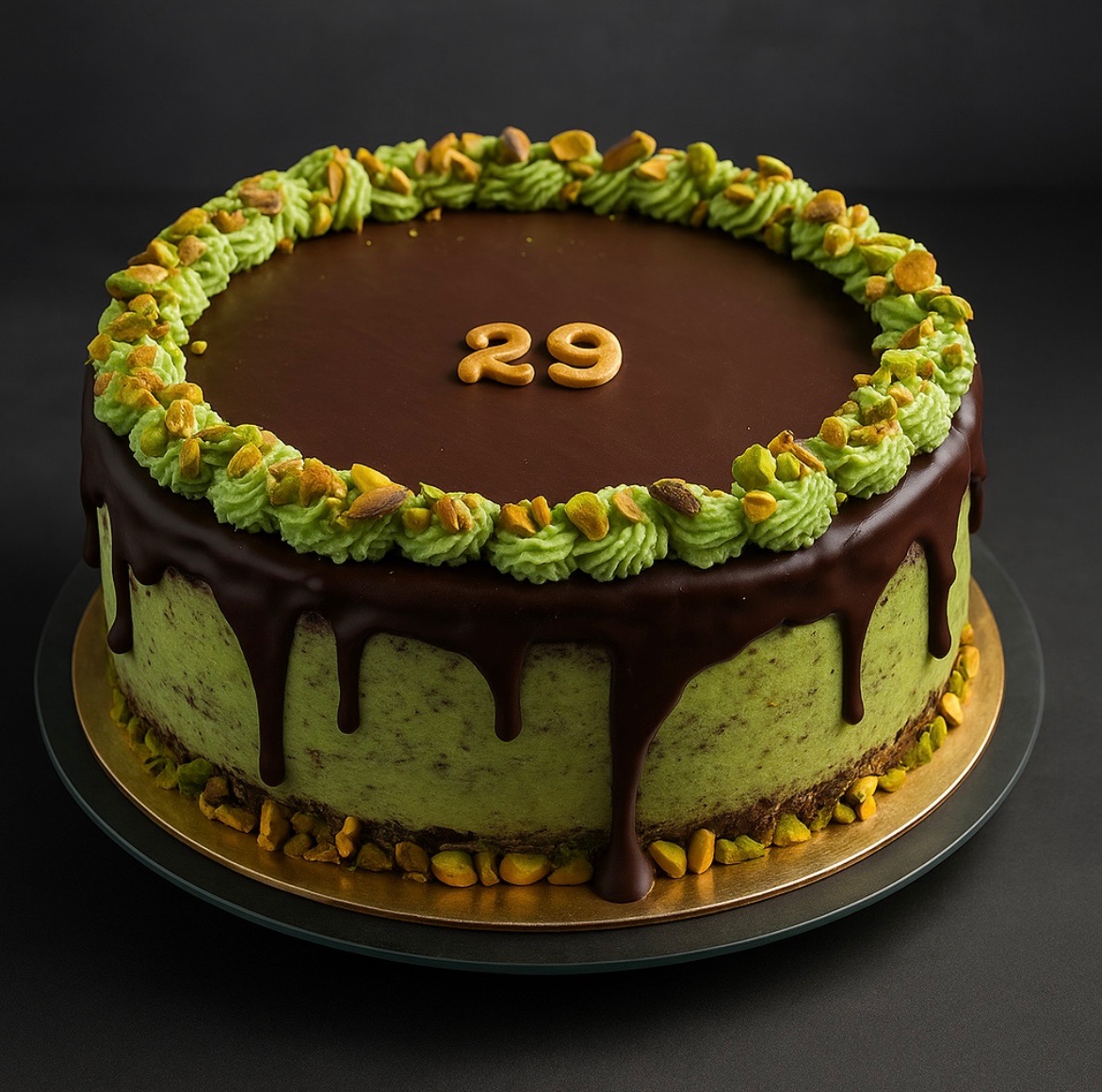 🎉 Pistáciová elegance pro sladkou oslavu! 🎂 Oslavit 29. narozeniny s tímhle dortem? Ano, prosím! 😍